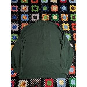 Vintage Polo Ralph Lauren Shirt Men's XL Forest Green Mock Neck Long Sleeve
